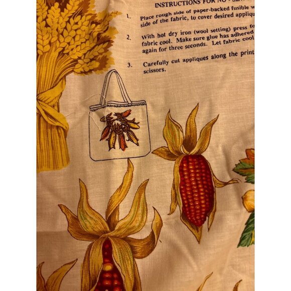 American Harvest Appliques Fabric Panel - Thanksgiving Decor Quilting & Crafts - Picture 5 of 8